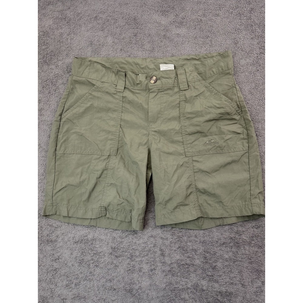 American Outback womens hiking shorts green size small  100% nylon